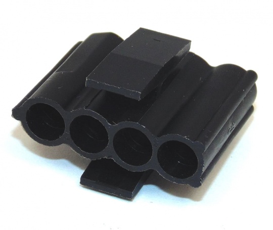 4 Way TE Connectivity 3M/M Socket Housing Black - Automotiveconnectors.com